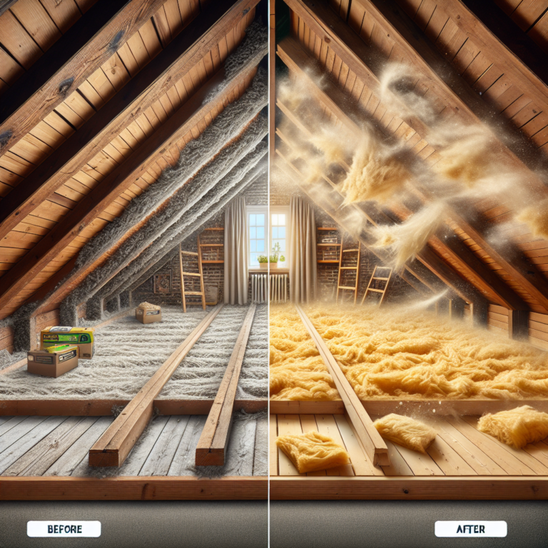 attic floor over blown insulation