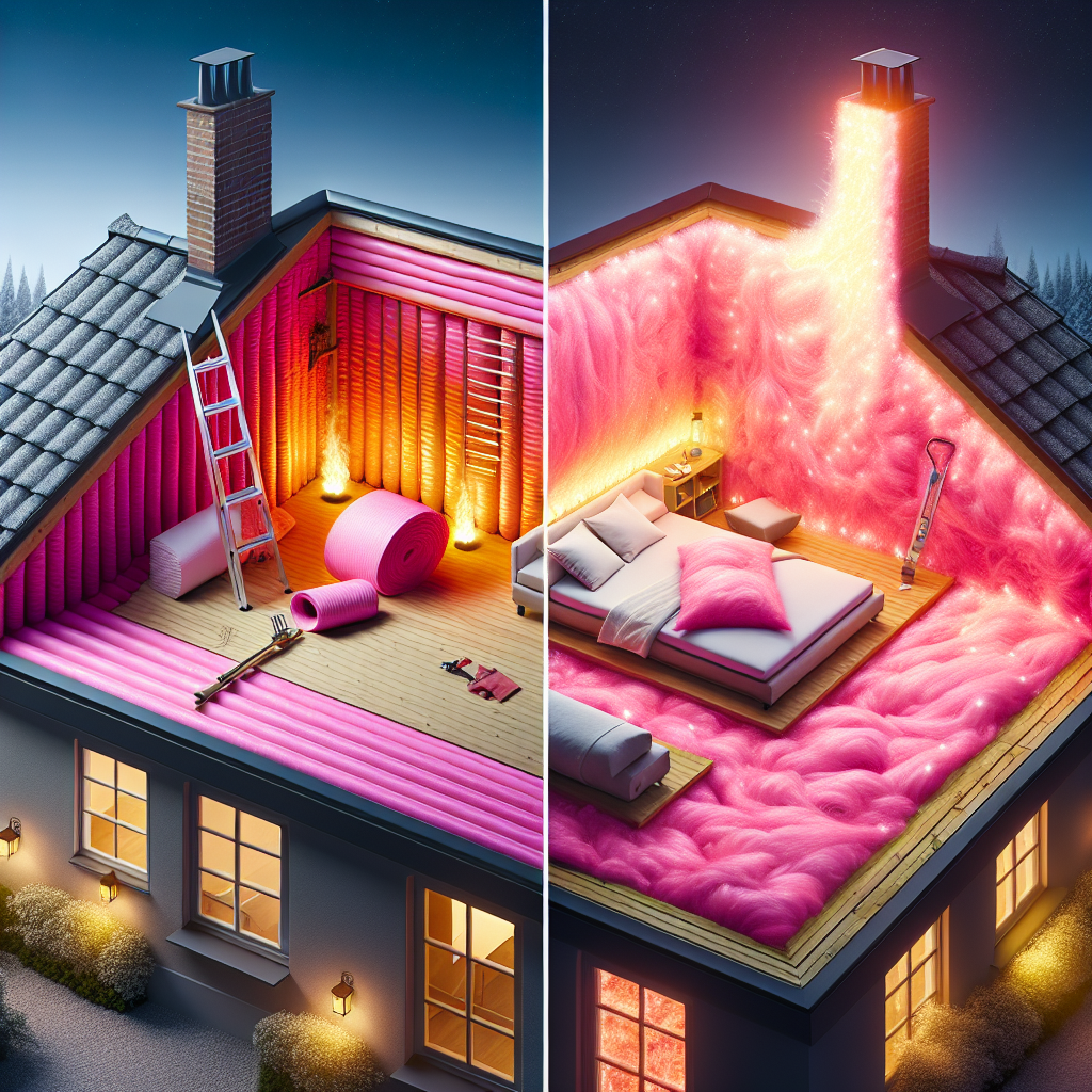 atticat pink expanding fiberglass blown in insulation