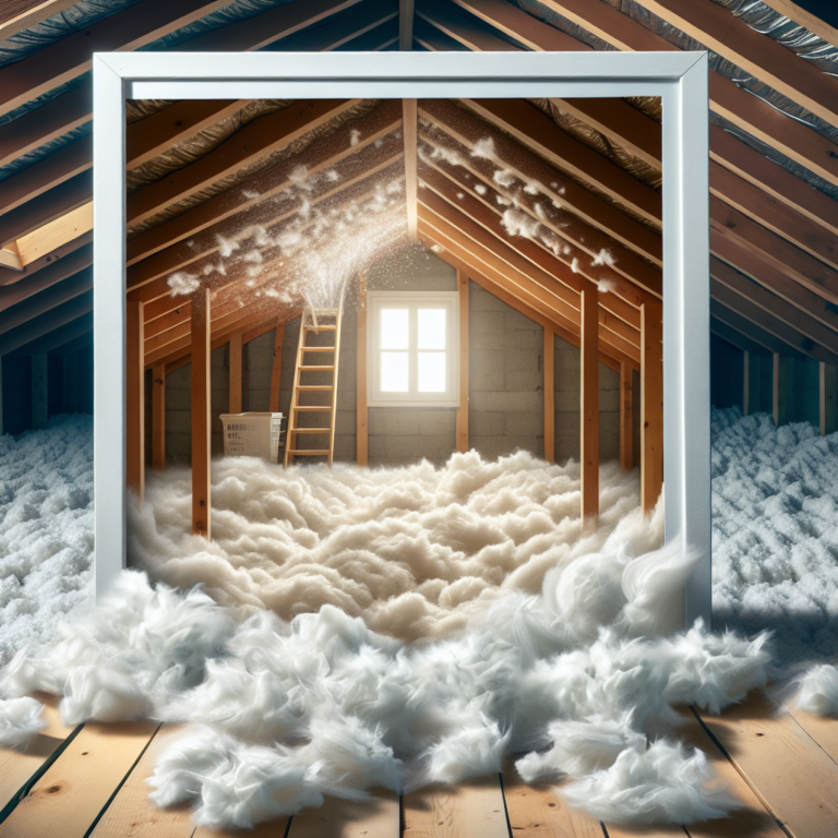 blowing insulation into existing ceiling