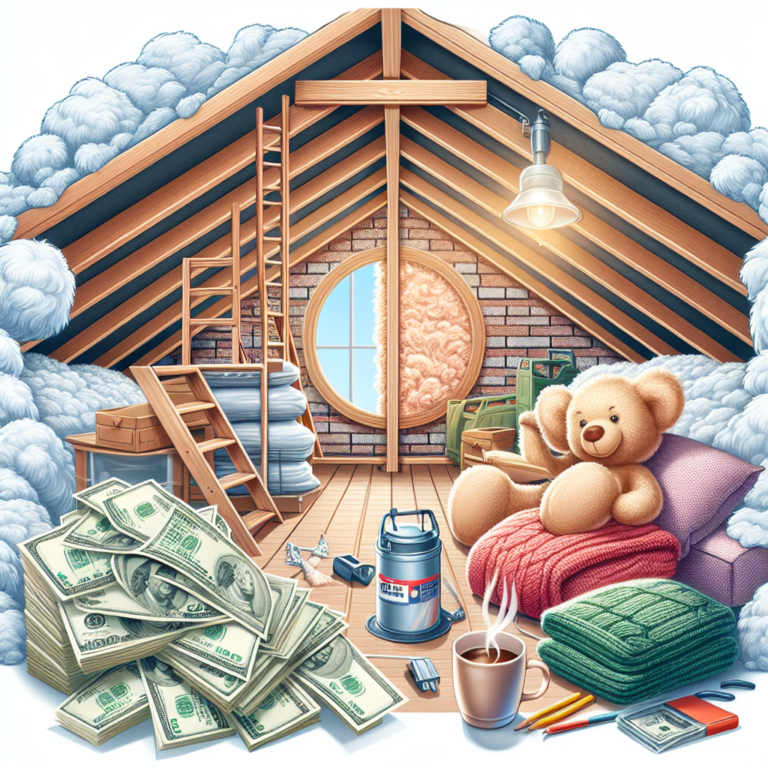 Fiberglass Insulation Blown in Attic