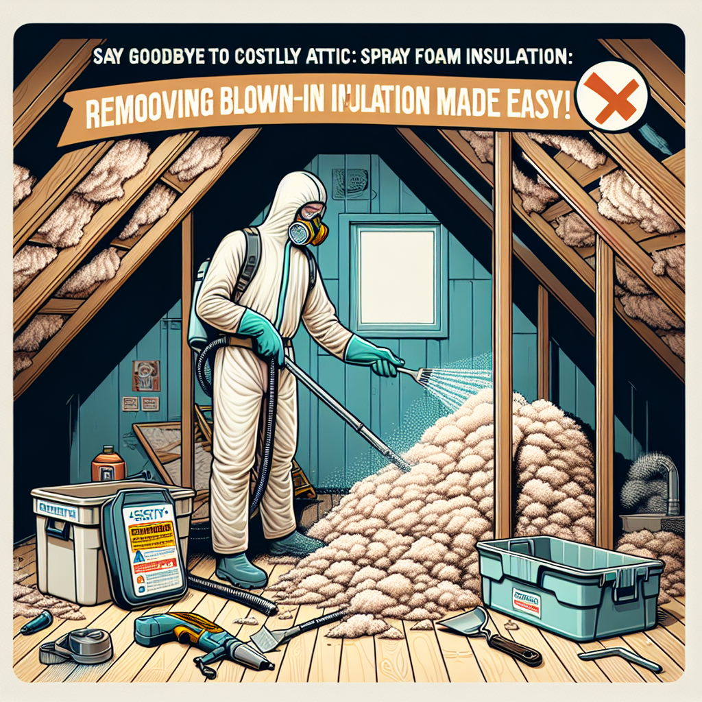 removing blown in insulation from attic