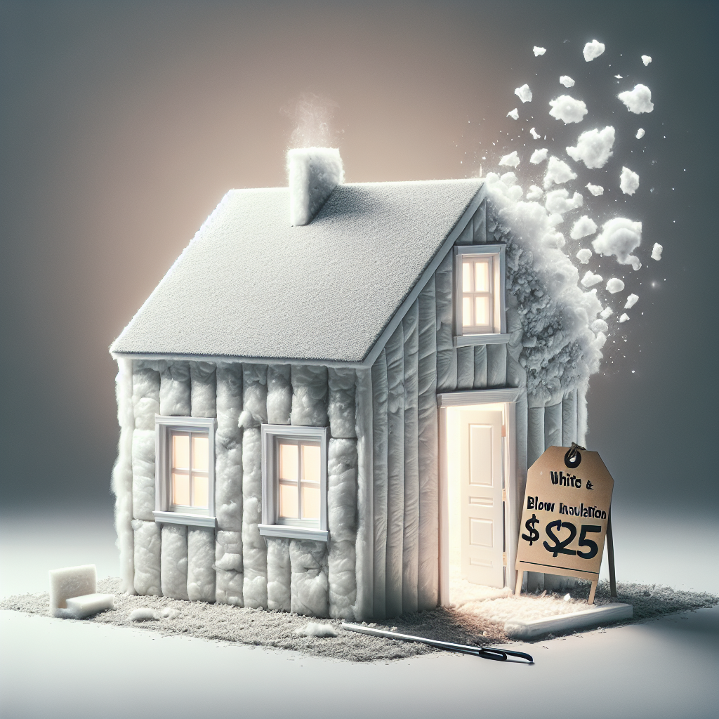 white blown in insulation