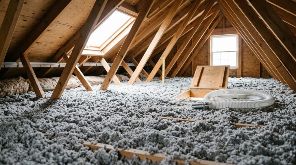 Blown-In Attic Insulation Process