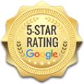 A five-star rating icon symbolizing excellence and high quality.